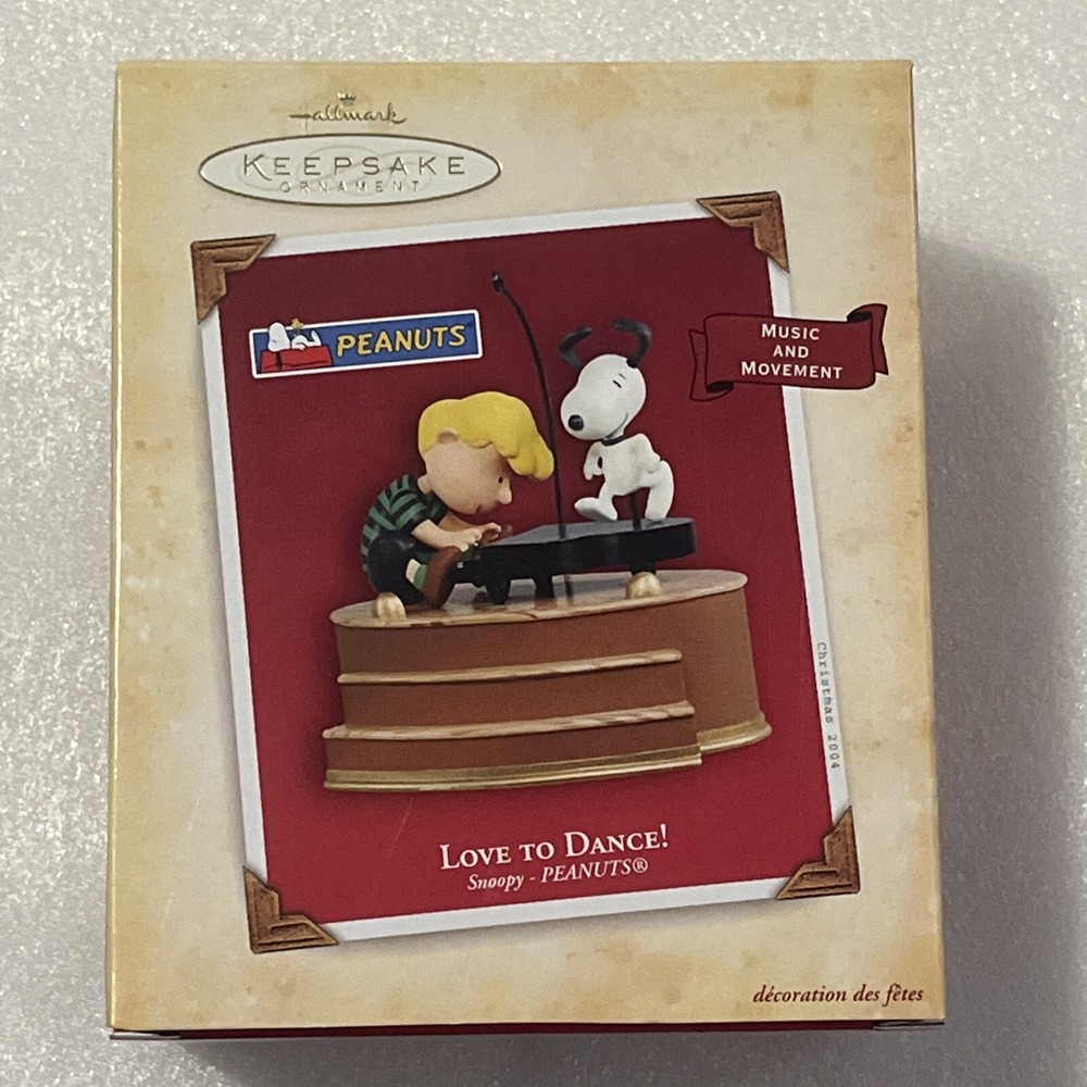 Hallmark 2004 Peanuts, Snoopy & Schroeder, Love To Dance Magic Music Ornament